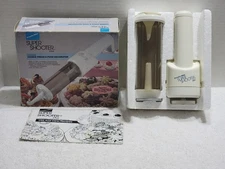 PROCTOR SILEX CORDLESS COOKIE PRESS FOOD DECORATOR #GO123 SUPER SHOOTER PLUS EUC