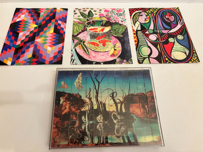 130 Cube Puzzle by Puzzle-Pix 6 Sided Cubes Masterpiece Salvador Dali Art