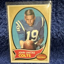 Topps 1970 - Johnny Unitas #180 Baltimore Colts Football Card Base Set NFL