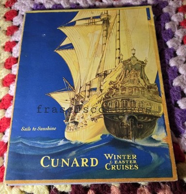 1933 RMS Laconia Cunard Prospekt inkl Deckplan & Innenausstattung