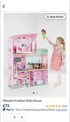 NEW Large Asda George wooden mansion