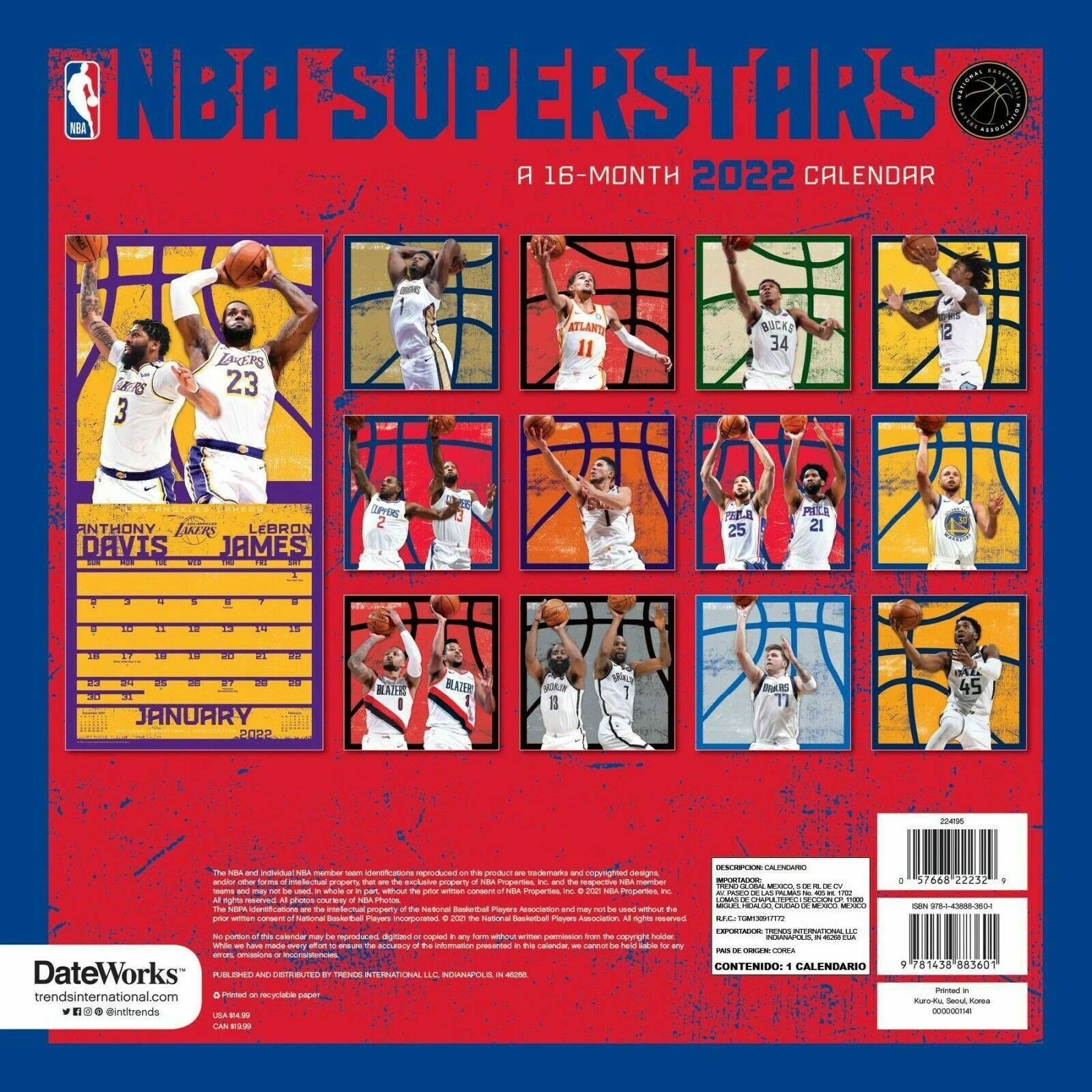 NBS Superstars 2026  WALL CALENDAR