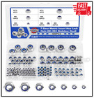 Lock Nuts, 180Pcs Hex Locknuts Assortment Kit, 304 Stainless Steel Metric Nylon