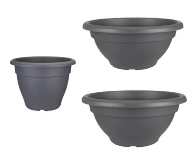 Elho TORINO Pflanztopf 25cm Planzschale 30cm Pflanzschale 40cm Anthrazit Auswahl