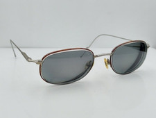 Vintage Safilo Brown Silver Oval Metal Sunglasses Italy FRAMES ONLY