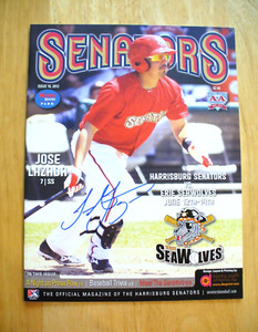 MILB - 2012 (June) Harrisburg Senators GameDay Program "Jose Lazada" Auto. - EX