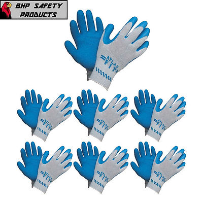 ATLAS FIT 300 SHOWA-BEST LATEX PALM BLUE MEDIUM RUBBER WORK GLOVES (1 DOZEN)