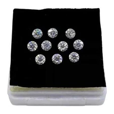 Natural White Diamond 3 mm, Round Cut, VVS1, D Grade, Lot of 10pcs  Certified DA