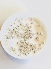 4mm Silver Plated Brass Crimp Covers 50 Pieces