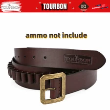 TOURBON Leather .44mag .45 Cartridges Rifle Ammo Holster Revolver Carry Belt