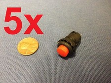 5 Pieces - Momentary 12mm red pushbutton Switch round push button 12v on off b14