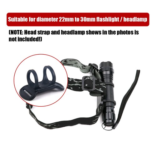 Elastic Flashlight Holder Headband Rubber Strap Wearing Headlamp Bracket Stand - Picture 3 of 13
