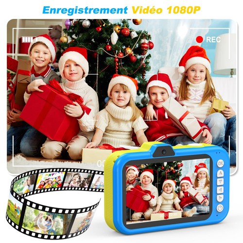 Appareil Photo Enfant | 3.5" Grand Écran| Zoom Rotatif 360°| 1080P HD Apparei... - Zdjęcie 7 z 9