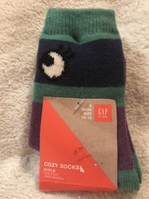 New Gap Kids Striped Eye Cozy Socks Girls Size S 10-12
