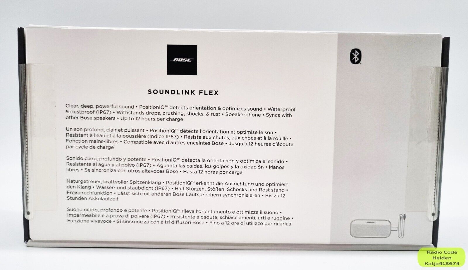 Bose SoundLink Flex tragbarer Bluetooth Lautsprecher Schwarz NEU OVP