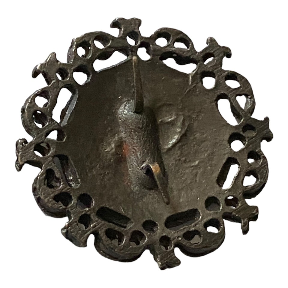 Antique Napoleon Empereur Coin Clip Brad Brooch Collar Jacket Pin