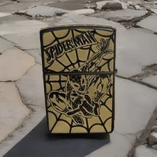 Spider-Man Black Zippo Lighter. Unfired. Box Included.