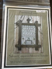 Pineberry Lane Beloved Companion Memorial Sampler Cross Stitch Chart