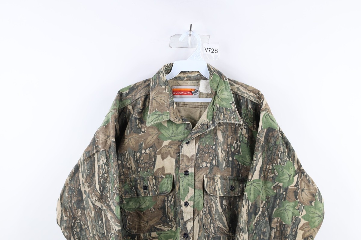 Vintage 90s Streetwear Mens XL Trebark Camouflage Chamois