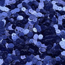 6mm Flat Sequins Royal Navy Blue Shiny Metallic Made in USA