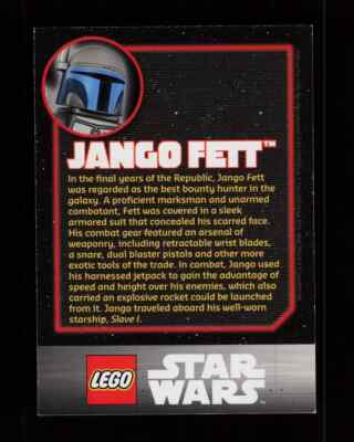 JANGO FETT | 2018 Lego Star Wars | Very Rare Trading Card
