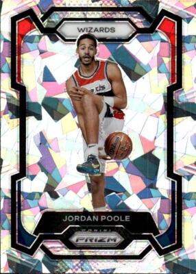 2023-24 Panini Prizm Jordan Poole #51 Prizms Ice Washington Wizards 9P