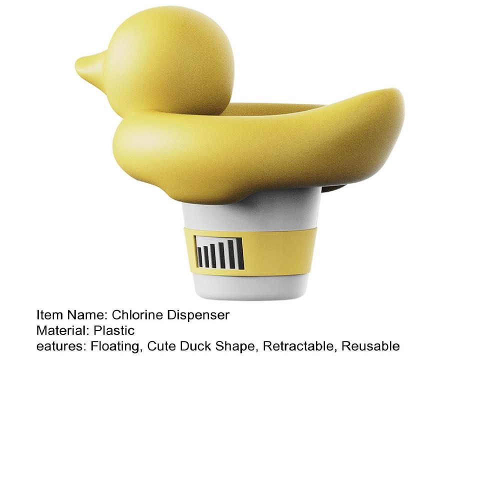 Pool Chlorine Dispenser Duck Shape Cleaning Fountains Pool Floating