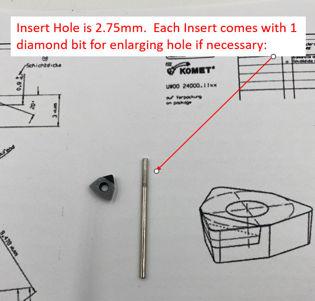 WCMT2.52 CBN Diamond GE 6000 BZN Carbide Lathe Insert PCD KOMET Fits Accusize