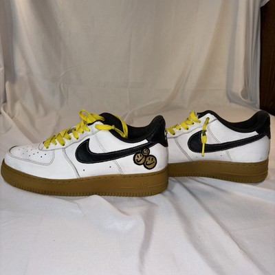 Nike Air Force 1 '07 LV8 ''Go the Extra Smile'' Gum Black Yellow Mens Sz 8 EUC