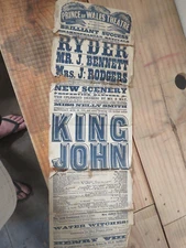 ANTIQUARIAN ,PRINCE OF WALES THEATRE , BIRMINGHAM POSTER , AUGUST 29 , 1868