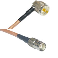 RG400 UHF Male Angle to BNC FEMALE RF Cable FAST-SHIP LOT