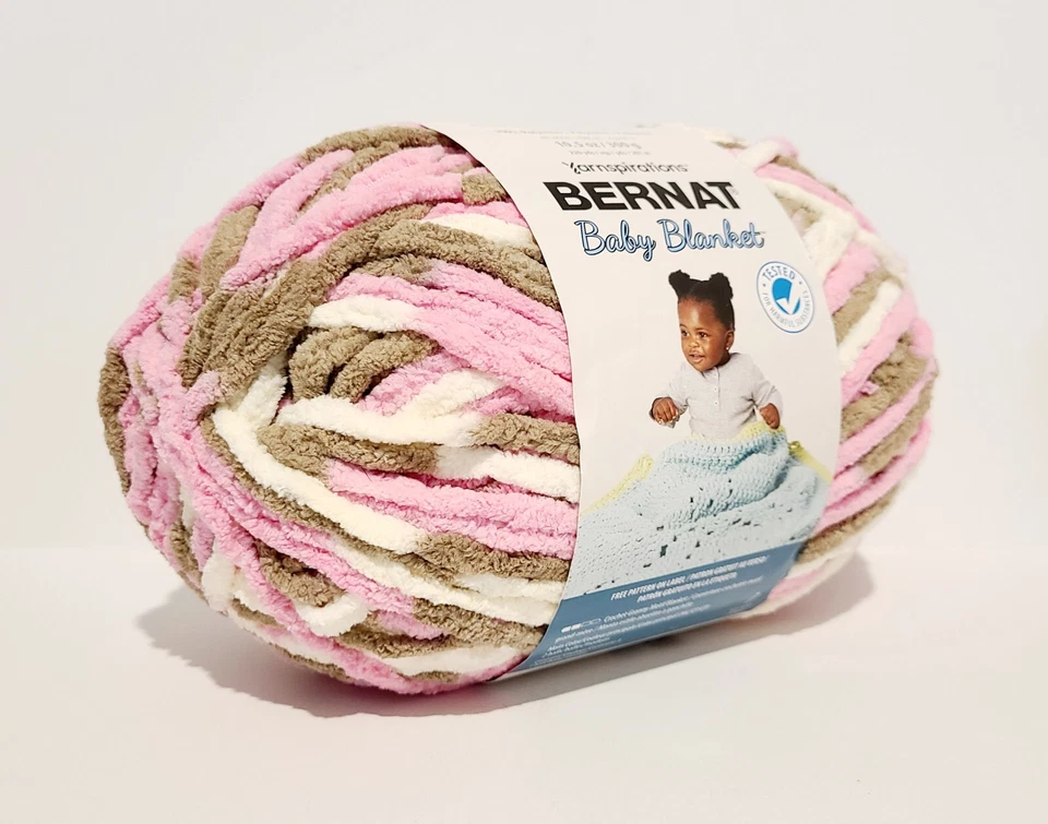 Пряжа для детского одеяла Bernat Little Roses 10,5 унции лот из 2 супермягких громоздких - Изображение 4 из 4