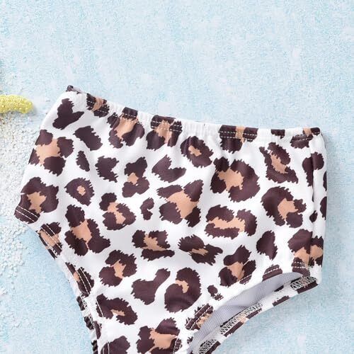 Toddler Infant Baby Girls Swimsuit Tassels Bikini Two 12-18 Months A Leopard - Picture 3 of 6