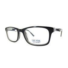 Robert Mitchel Eyeglasses Frames RMJ 6000 Black Rectangular 47-17-130
