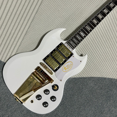 SG Electric Guitar Mahogany Body Rosewood Fretboard Tremolo System Bridge