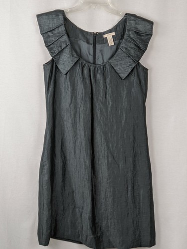 J CREW RUMPLED MERON FLUTTER SLEEVE FULLY LINED SHEATH DRESS SZ 4 - Picture 3 of 10