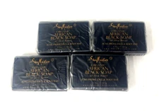 LOT (4) SHEA MOISTURE AFRICAN BLACK SOAP BLEMISH-PRONE FACE & BODY SOAP 3.5 OZ