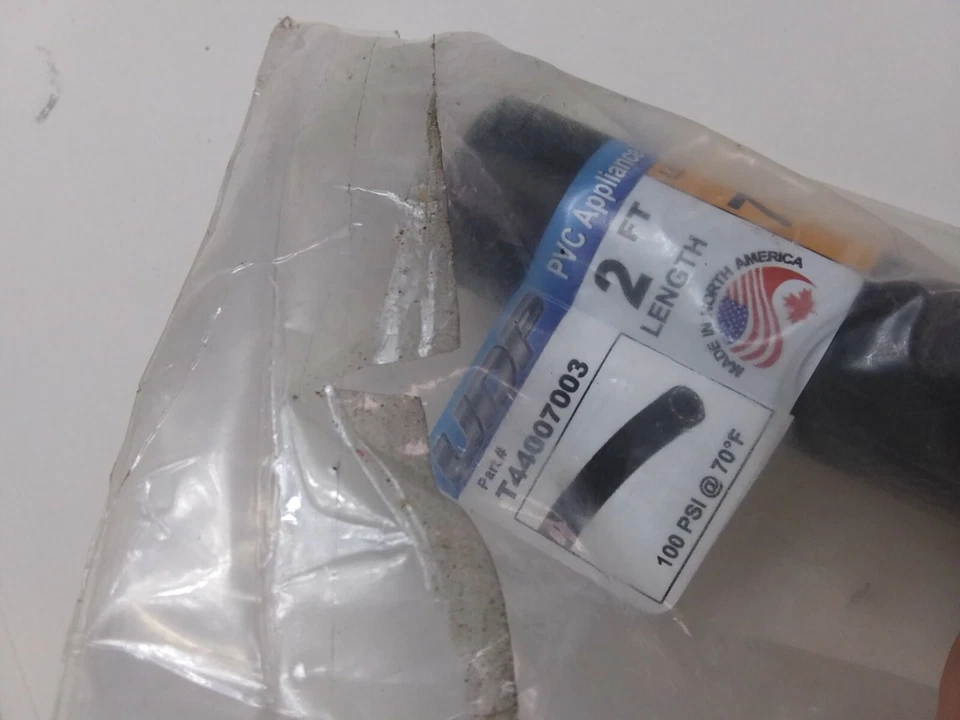 5/8 In. I.D. X 7/8 In. O.D. X 2 Ft. PVC Appliance Drain Hose - Image 3 of 4