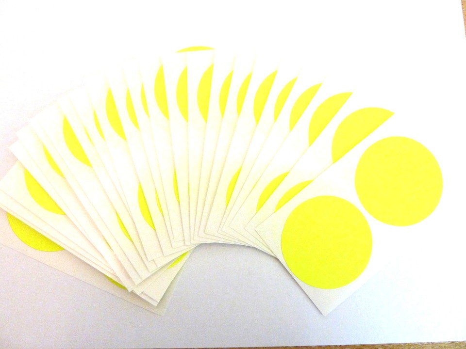 50mm (2 inch) Round Stickers Coloured Circles Circular Sticky Labels 42 ...