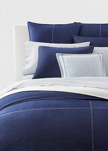 LAUREN RALPH LAUREN Flynn 3-Pc. Duvet Cover Set King "Denim" Blue $470
