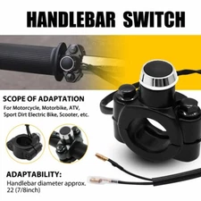 7/8" MOTORCYCLE HANDLEBAR KILL ON-OFF START SWITCH 12V SCOOTER ATV DIRT BIKE