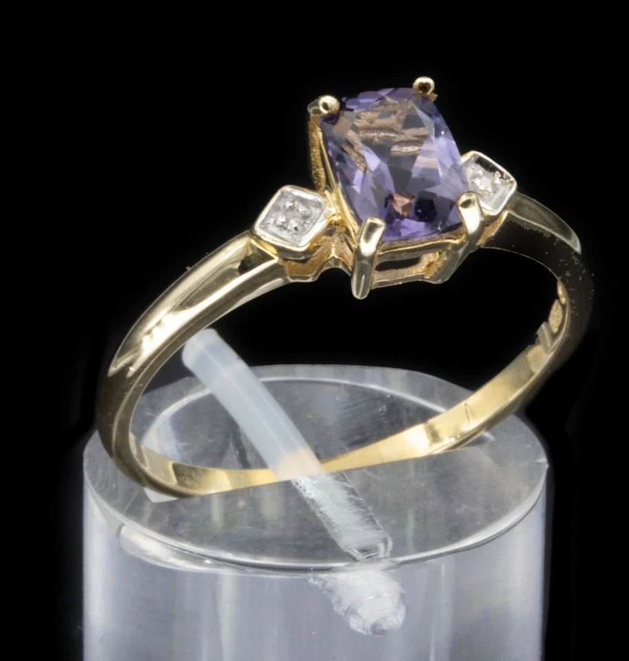 375/ 9kt Weißgold Ring mit Amethyst, Zirkonia, Gr.59. ⭐️⭐️⭐️⭐️⭐️ - Bild 2 von 3