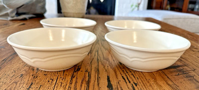NEW 4 - Tea Rose 6'' Round Soup/Cereal Bowls Plain No Decal USA Free Ship
