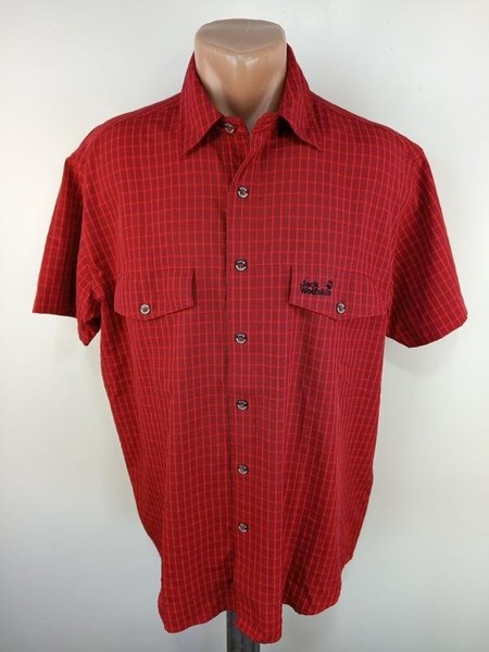 Men Jack Wolfskin Shirt Red 36 / S / 44