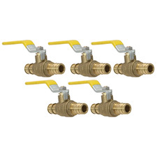 5 Pack XFITTING 1/2" Pex A Ball Valve, Expansion ball Valve, F1960
