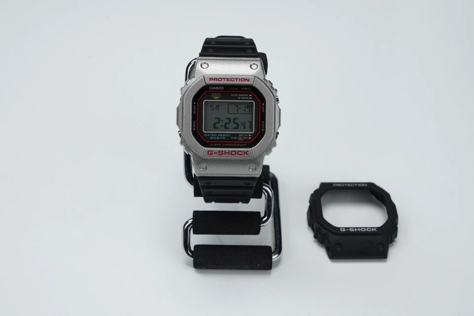Casio G-SHOCK DW-5000R-1AJF, Rare Silver and Red Casio Bezel, JDM Import, MINT! - Image 2 of 4