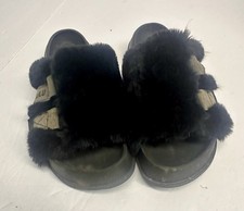 Kuailu Woman  s Fuzzy Adjustable Arch Support Slipper Size 8