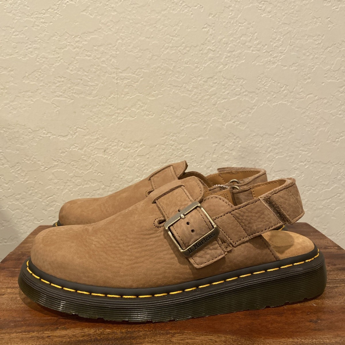 Dr. Martens Jorge II Nubuck Savannah Tan Leather 8 Clog | eBay