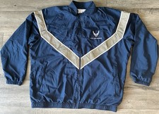 U.S. Air Force Wind Breaker Military Pt Jacket Mens XL Navy Blue Full Zip USA