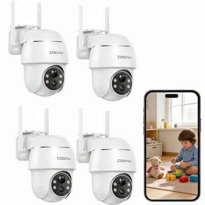 COOAU 2K HD FUNK WLAN WIFI IP NETZWERK CAMERA Outdoor AUßEN ÜBERWACHUNGSKAMERA
